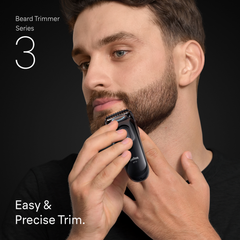 Image 4 for Braun Beard Trimmer Series 3, +3 Styling Tools, 40 Lengths, Sharp Blade, BT3520, Black