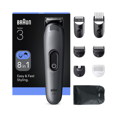 Image 1 for Braun All-in-One Series 3, AIO3540, 8in1 Grooming Kit - Grey