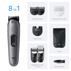Image 5 for Braun All-in-One Series 3, AIO3540, 8in1 Grooming Kit - Grey