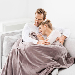 Image 4 for Cosy Heated Snuggie Throw - Taupe