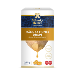 Image 1 for NZ MGO 400+ Manuka Honey Drops with Ginger & Lemon 65gm-15's