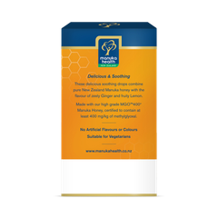 Image 2 for NZ MGO 400+ Manuka Honey Drops with Ginger & Lemon 65gm-15's