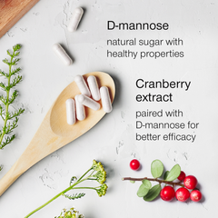 Image 4 for D-Mannose with Cranberry 1000mg 120 Capsules