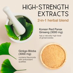 Image 4 for Korean Panax Ginseng with Ginkgo Biloba 60 Capsules
