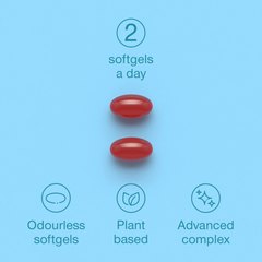 Image 5 for Vegan Omega-3 from Algae Oil with Flaxseed Oil, Astaxanthin, Vitamin E 60 Softgels