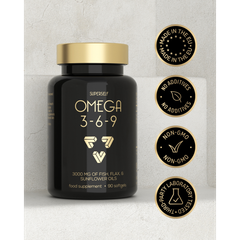 Image 3 for Omega 3-6-9 3000mg 90 Softgels with Premium Fish Oil, Flaxseed & Sunflower Oil