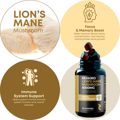 Image 2 for Lion's Mane Mushroom Berry 8000 mg 60 Gummies