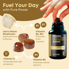 Image 4 for Lion's Mane Mushroom Berry 8000 mg 60 Gummies