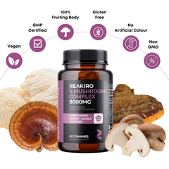 Image 4 for 4 Mushroom Complex Berry 8000 mg 60 Gummies