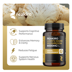 Image 2 for Lion's Mane Mushroom 8000 mg 60 Capsules