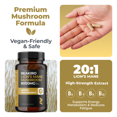 Image 4 for Lion's Mane Mushroom 8000 mg 60 Capsules