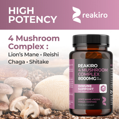 Image 4 for 4 Mushroom Complex 8000 mg 60 Capsules