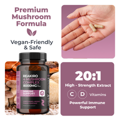 Image 5 for 4 Mushroom Complex 8000 mg 60 Capsules