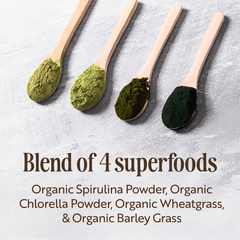 Image 5 for Organic Super Green Blend (Spirulina, Chlorella, Wheatgrass & Barley Grass) 400g