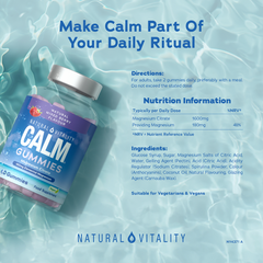 Image 4 for Calm Magnesium 180mg 60 Vegan Gummies