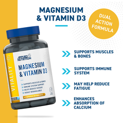 Image 3 for Magnesium & Vitamin D3 - 60 Capsules