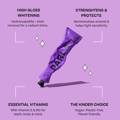 Image 2 for PÄRLA Pro Whitening Toothpaste with Hydroxyapatite, Vitamin B12 & E Mint 75 ml