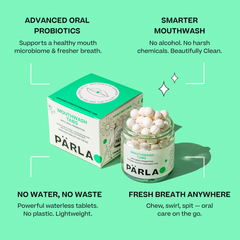 Image 2 for PÄRLA Mouthwash Tabs With Oral Probiotics Mint 45 Tablets