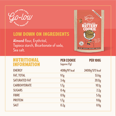 Image 4 for Go Low Buttery Cookie Mix Low sugar & Keto, Gluten free 179g
