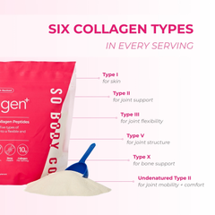 Image 5 for So Body Co Peptigen+ Multi Collagen Types I, II, III, V, X & Undenaured Type II 10,000mg Daily 10g X 30 Serving