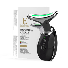 Image 1 for AGE -DEFYING FACE AND NECK MASSAGER Black