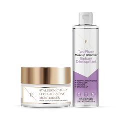 Image 1 for Two phase Makeup remover 150 ml + Hyaluronic acid & Collagen Day Cream 50ml