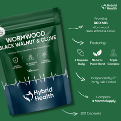 Image 3 for Wormwood Black Walnut and Clove 120 Capsules