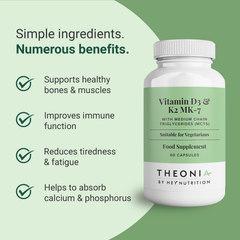 Image 3 for Vitamin D3 & K2 MK-7 with Medium Chain Triglycerides (MCTs) 60 Capsules