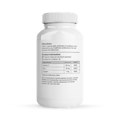 Image 2 for Zinc Complex with Copper & Vitamin C 30 Capsules