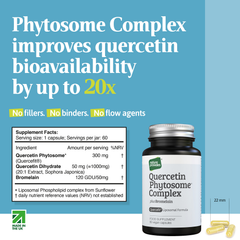 Image 5 for Quercetin Phytosome® Complex (1,300mg) + Bromelain 60 Capsules