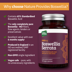Image 2 for Boswellia Serrata (2000mg) 5:1 Extract | 65% Boswellic Acid 180 Capsules