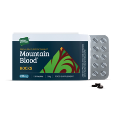 Image 1 for Mountain Blood® Rocks (200mg) Premium Shilajit 120 Tablets