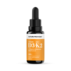 Image 2 for D3+K2 (3000IU) Liquid Vitamin D3 & K2 (MK7) in Organic BlackSeed Oil 30ml