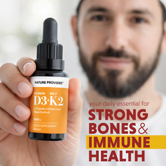 Image 5 for D3+K2 (3000IU) Liquid Vitamin D3 & K2 (MK7) in Organic BlackSeed Oil 30ml