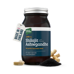 Image 1 for Ayurvedic Shilajit (1000mg) and Organic Ashwagandha Root 90 Capsules