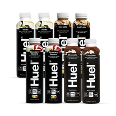 Image 1 for Black Edition Nutritionally Complete Food Variety Pack (Chocolate, Vanilla, Iced Latte & Strawberry Banana) 8x 500ml