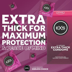 Image 4 for Extra Thick Condoms Vegan Extra Protection 12 Pack
