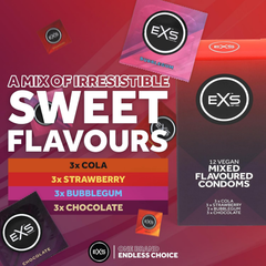 Image 4 for Mixed Flavoured Condoms Vegan 4 Flavours 12 Pack