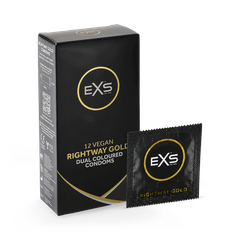 Image 1 for Rightway Gold Condoms Vegan Gold Coloured Tip 12 Pack