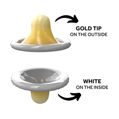 Image 4 for Rightway Gold Condoms Vegan Gold Coloured Tip 12 Pack