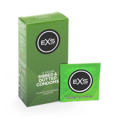Image 1 for Textured Condoms Ribbed & Dotted Vegan 12 Pack