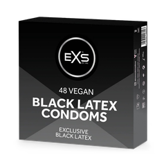 Image 1 for Black Latex Condoms Vegan 48 Pack