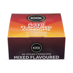 Image 2 for Mixed Flavoured Condoms Vegan 4 Flavours 48 Pack