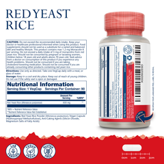 Image 2 for Red Yeast Rice 600mg 90 Capsules