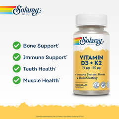Image 5 for Vitamin D3 3000 IU and K2 50mcg 120 Capsules