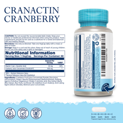 Image 2 for Cranactin -  Cranberry with Vitamin C 60 Capsules