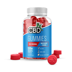 Image 1 for CBDfX Hemp Gummies The Original Mixed Berry Flavour 1500mg 60 gummies