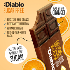 Image 4 for No Added Sugar Dark Chocolate Bar Orange 75g