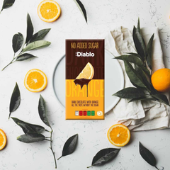 Image 5 for No Added Sugar Dark Chocolate Bar Orange 75g