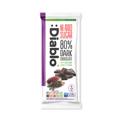 Image 1 for No Added Sugar 80% Dark Chocolate Bar 75g